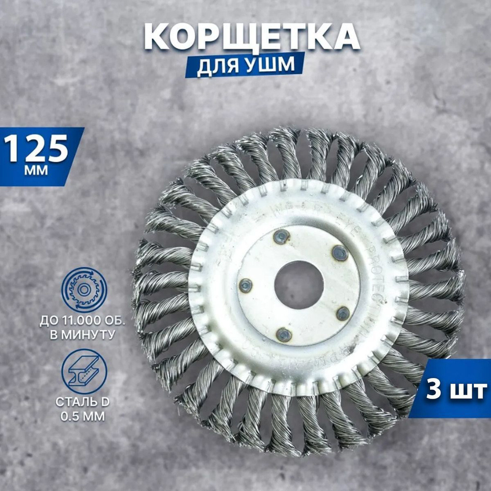 Корщетка УШМ 125 крученная