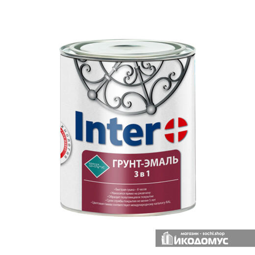 Грунт эмаль Интер желт 1018 1,9кг